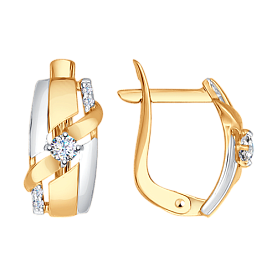 Серьги SOKOLOV - Золото 375, Фианит (арт. 027399-4)