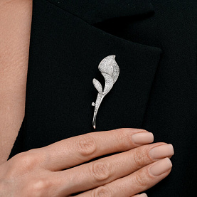 Брошь SOKOLOV - Серебро 925, Фианит (арт. 94049021)