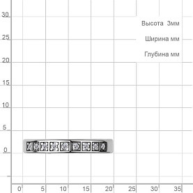 Кольцо Аквамарин - Серебро 925, Фианит (арт. 600339А.5)