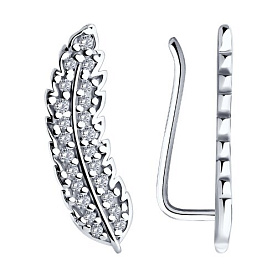 Серьги SOKOLOV - Серебро 925, Фианит (арт. 94026632)