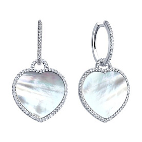Серьги SOKOLOV - Серебро 925, Перламутр, Фианит (арт. 83020447)