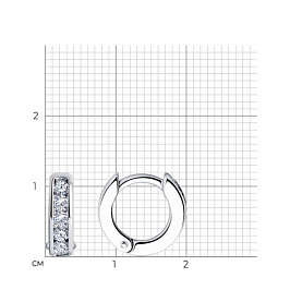 Серьги SOKOLOV - Серебро 925, Фианит (арт. 94026444)