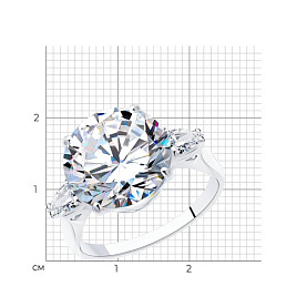 Кольцо SOKOLOV - Серебро 925, Фианит (арт. 94012076)