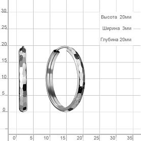 Серьги Аквамарин - Серебро 925 (арт. 32214р.5)