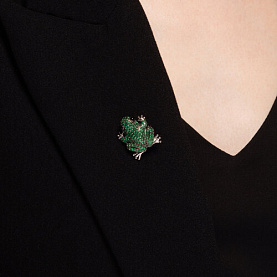 Брошь SOKOLOV - Серебро 925, Фианит, Эмаль (арт. 94040315)