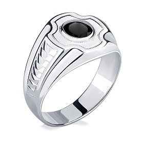 Кольцо Platinum Lab. - Платина 950, Бриллиант черный (арт. ПК-082Ч-01)