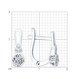 Серьги SOKOLOV - Серебро 925, Фианит (арт. 94025660)