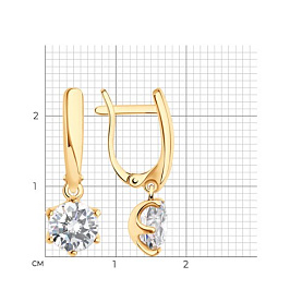 Серьги SOKOLOV - Серебро 925, Фианит (арт. 93020649)