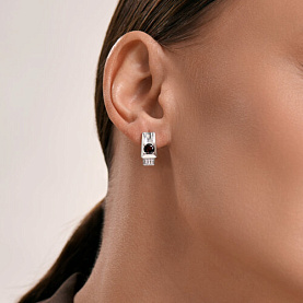 Серьги SOKOLOV - Серебро 925, Гранат, Фианит (арт. 92025410)