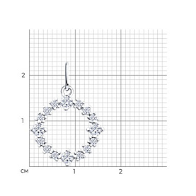 Подвеска SOKOLOV - Серебро 925, Фианит (арт. 94033336)