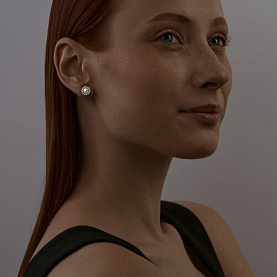 Серьги SOKOLOV - Серебро 925, Жемчуг культивированный, Фианит (арт. 92022492)