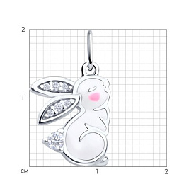 Подвеска Diamant - Серебро 925, Фианит, Эмаль (арт. 94-130-02223-1)