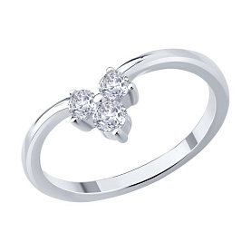 Кольцо SOKOLOV - Серебро 925, Фианит (арт. 94014235-91)