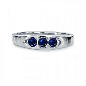Кольцо Platinum Lab. - Платина 950, Сапфир (арт. ПК-043С-01)