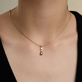 Подвеска SOKOLOV - Золото 585, Горный хрусталь, Гранат (арт. 733025)