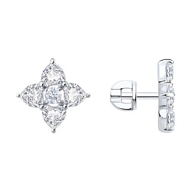 Серьги SOKOLOV - Серебро 925, Фианит (арт. 94026872)