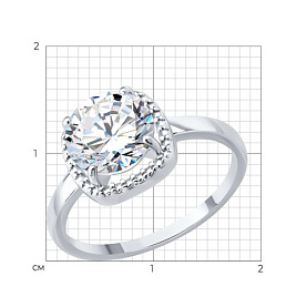 Кольцо SOKOLOV - Серебро 925, Фианит (арт. 94014716)