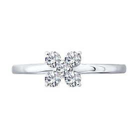 Кольцо SOKOLOV - Золото 585, Фианит (арт. 019839-3)