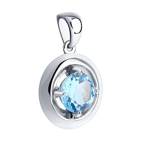 Подвеска Diamant - Серебро 925, Топаз (арт. 94-330-00782-1)