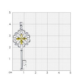Подвеска SOKOLOV - Серебро 925, Фианит (арт. 94032695)