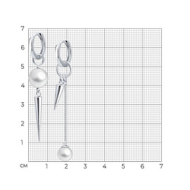 Серьги SOKOLOV - Серебро 925, Жемчуг имитация (арт. 94027539)
