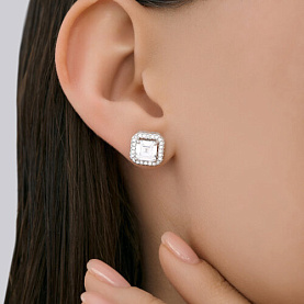Серьги SOKOLOV - Серебро 925, Фианит (арт. 94027162-91)