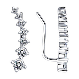 Серьги SOKOLOV - Серебро 925, Фианит (арт. 94026285-91)