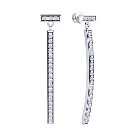 Серьги Diamant - Серебро 925, Фианит (арт. 94-122-02261-1)