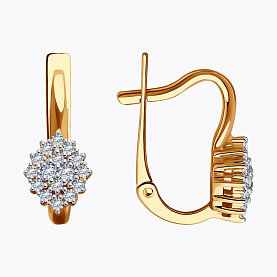 Серьги SOKOLOV - Золото 375, Фианит (арт. 0200143-4)