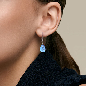 Серьги SOKOLOV - Серебро 925, Кварц, Стекло, Фианит (арт. 94027717)