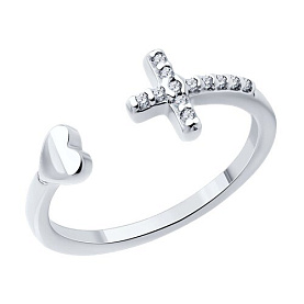 Кольцо SOKOLOV - Серебро 925, Фианит (арт. 94013843)