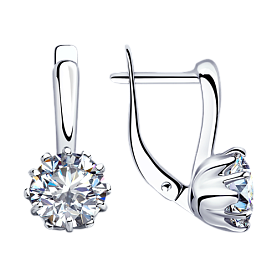 Серьги Diamant - Серебро 925, Фианит (арт. 94-120-01218-1)