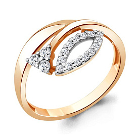 Кольцо Аквамарин - Серебро 925, Фианит (арт. 68709А.6)