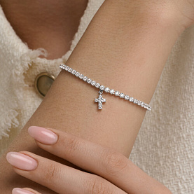 Браслет SOKOLOV - Серебро 925, Фианит (арт. 94051639)