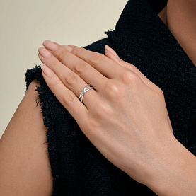 Кольцо SOKOLOV - Серебро 925, Бриллиант (арт. 87010104)