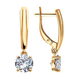 Серьги SOKOLOV - Серебро 925, Фианит (арт. 93020916)