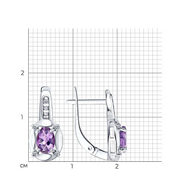 Серьги SOKOLOV - Серебро 925, Аметист (арт. 92025357)