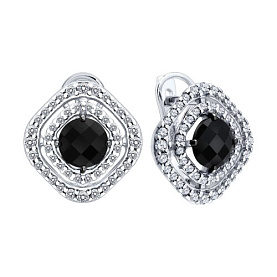 Серьги SOKOLOV - Серебро 925, Агат, Фианит (арт. 83020491)