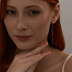 Серьги SOKOLOV - Серебро 925, Фианит (арт. 93021133)