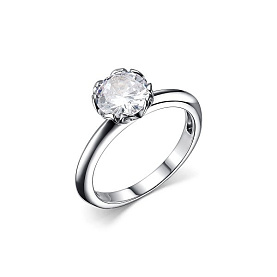 Кольцо Дар - Серебро 925, Синтетический муассанит (арт. К-5067рс16128)