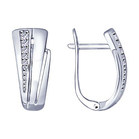 Серьги SOKOLOV - Серебро 925, Фианит (арт. 94022835)