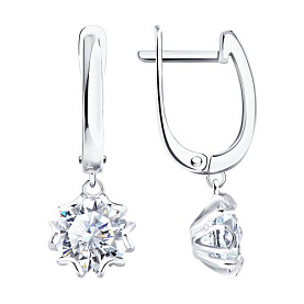 Серьги SOKOLOV - Серебро 925, Фианит (арт. 94027559)