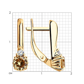 Серьги Diamant - Серебро 925, Фианит (арт. 93-120-01555-2)