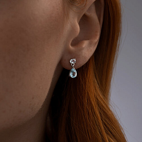 Серьги SOKOLOV - Серебро 925, Топаз (арт. 92022553)
