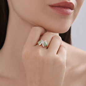 Кольцо Diamant - Серебро 925, Фианит, Эмаль (арт. 93-110-02298-1)