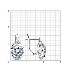 Серьги SOKOLOV - Серебро 925, Фианит (арт. 94025224)