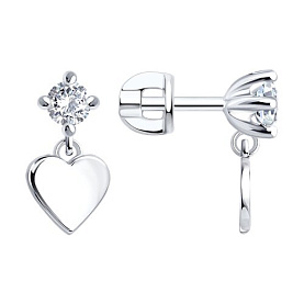 Серьги Diamant - Серебро 925, Фианит (арт. 94-121-00297-1)