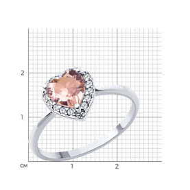 Кольцо SOKOLOV - Серебро 925, Синтетический ситалл , Фианит (арт. 92014438)