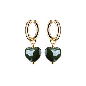 Серьги Фиделис - Прочие материалы (арт. SN-20Heart1-gr-Y)