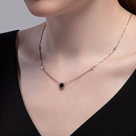 Колье SOKOLOV - Серебро 925, Гранат, Фианит (арт. 92070076)